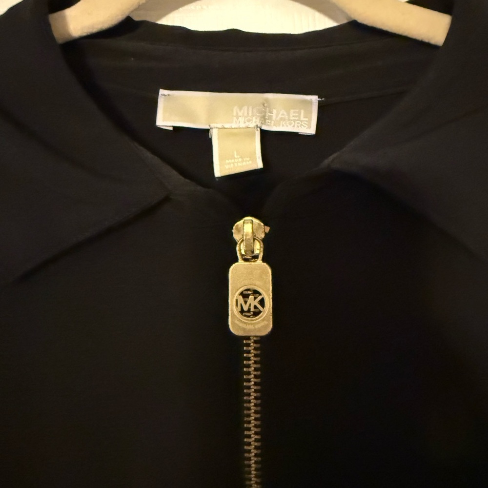Michael Kors Black Outerwear with Gold Zipper